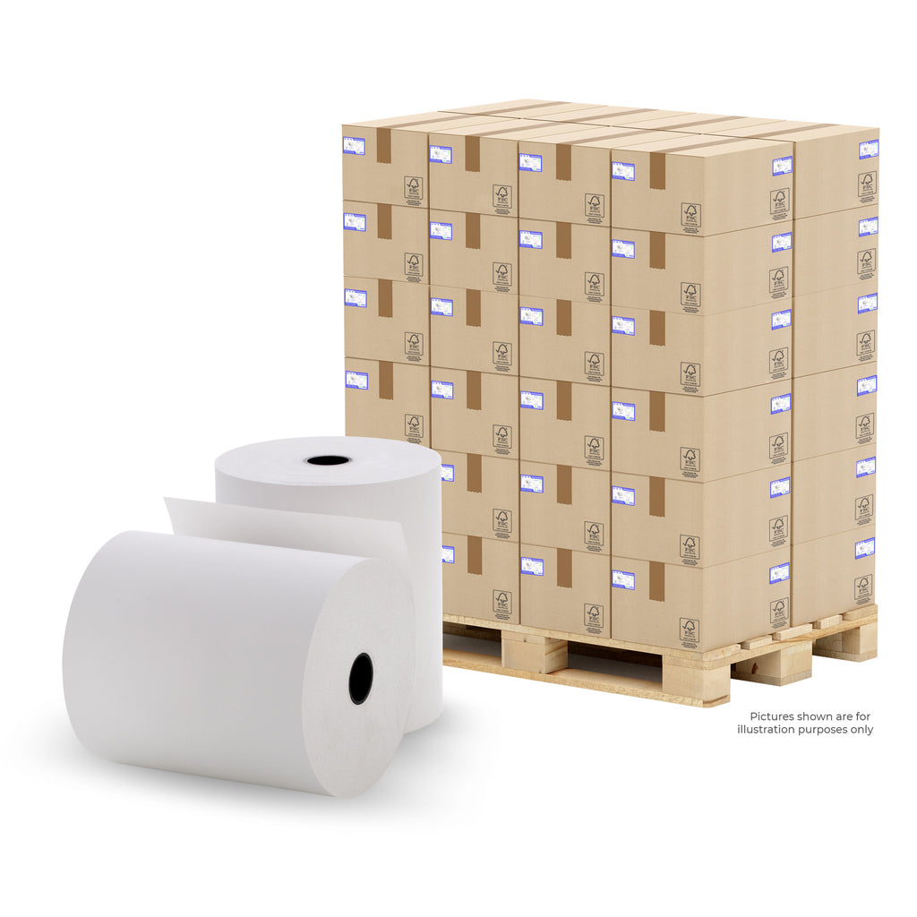 Thermorollen 80 mm x 80 mm - 55g/m² (40 Rollen) - 1 Palette